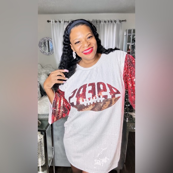 Sale‼️San Francisco 49er Sequin Dress. No discount - Picture 2 of 10